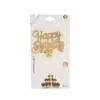 Feliz Cumpleaños Inglés Lazo Punto Diamante Tarjeta Accesorios de Decoración Personalizada Única Pastel DIY Accesorios de Diseño