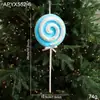 Caramelo de espuma de paleta de colores transfronterizo, polvo adhesivo, decoraciones coloridas para escaparates de árboles de Navidad y adornos colgantes