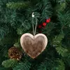 Colgante Personalizado de Navidad Nuevo Corazón Alce Árbol de Navidad Atmósfera Navideña Simple Colgante Decoraciones para el Hogar Europeas y Americanas