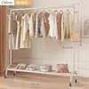 Perchero de Ropa con Ruedas de Alta Resistencia con Perchas, de Pie, para Uso Doméstico en el Dormitorio, Estante Móvil de Almacenamiento para Ropa de Niños