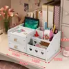 Caja de Almacenamiento para Cosméticos, Tipo Cajón para Joyería, Productos para el Cuidado de la Piel, Mascarilla Facial, Lipstick, con Espejo, Organizador de Escritorio, Caja de Almacenamiento Grande