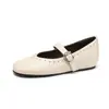 Zapatos Mary Jane Chuyuji Planos con Remaches, que Aumentan la Altura, Poco Profundos, para Mujer, Verano, para Pies Anchos, Suela Suave, Talla Grande