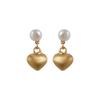 Aretes Colgantes de Perla de Amor para Mujer Aretes de Pin de Plata 2025 Nuevas Explosiones Diseño de Nicho con Sentido Avanzado