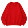 Sudadera con Cuello Redondo de Algodón Loopback de 380g, Marca de Moda Transfronteriza, para Hombres y Mujeres, Color Sólido, Corte Holgado, Hombros Caídos, con Felpa Interior, Top de Manga Larga Otoño/Invierno