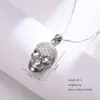 Moderna Cadena para Clavícula con Colgante de Calavera de Diamante Moda Europea y Americana Hip-Hop Rap Hiphop Cadena para Clavícula