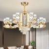 Lámpara de Araña de Cristal para Sala de Estar Modelo Nuevo 2026 Lujo Ligero Postmoderno Minimalista Elegante Iluminación Luminosa de Brazos para Lobby de Villa