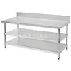 Bancada de Porta Deslizante Doméstica de Aço Inoxidável Mesa de Cozinha Mesa de Operação de Carga Bancada Comercial para Corte de Legumes Tábua de Corte Armário