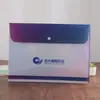 Bolsa para Arquivos Estéreo Vertical Espessa, Bolsa para Arquivos Personalizada com Corda Enrolada, Bolso Lateral para Cartão de Visita com Cordão Fosco, Personalização