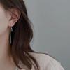 Pendientes de plata S925 con borlas y cadena para mujer, estilo sencillo y frío, combinables con todo, modernos y creativos.
