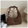 Bolsa de cordón de gran capacidad para mujer para comercio exterior, nuevo modelo de verano 2026, bolso simple y elegante plisado para hombro/cruzado/debajo del brazo