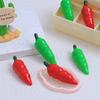 Pimenta Simulada Brinquedo Criativo de Comida Desenho Animado Feito à Mão DIY Cola Creme Resina Pequenos Acessórios Joias Furo Material Fivela de Sapato