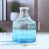 Vaso de Vidro Escandinavo Colorido Transparente Listrado Vertical Vaso de Alto Nível Água Rosa Lírio Decorações Sala de Estar