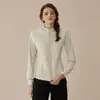 Ropa de Yoga en Oferta para Mujer, Nuevos Tops Redondos para Correr y Fitness, Ropa de Entrenamiento Ajustada de Manga Larga, Chaquetas Deportivas al por Mayor
