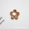 Pintura al horno flor de cinco pétalos girasol acrílico accesorios diy tocado funda de teléfono móvil llavero material hecho a mano material