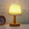 Lámpara de mesa pequeña de tela creativa, lámpara de mesita de noche, luz nocturna recargable con control remoto, lámpara de protección ocular para alimentar al bebé, lámpara de dormitorio para dormir, iluminación ambiental