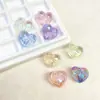 Tiras de Colores Transparentes Hielo UV Corazón Acrílico Agujero Recto Cuentas DIY Cadena de Teléfono Móvil Colgante Llavero Accesorios de Joyería