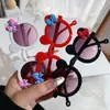 Lentes de Moño Lindos para Niñas y Bebés, Gafas de Sol con Protección Solar, Juguetes Domésticos Anti-UV, Monturas Planas