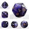 Jogo de Tabuleiro Dungeons and Dragons Conjunto de 7 Peças Olho de Gato Roxo Padrão RPG Dnd Diamante Multifacetado