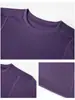 Camiseta rosa de cuello redondo y manga larga para mujer, otoño, corte ajustado, con diseño de línea de espina de pescado, adecuada como top de capa base
