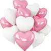 Globos de Papel de Aluminio en Forma de Corazón 12 Piezas Transfronterizos Globos para el Día de San Valentín Flotando en el Aire Globos de Helio Artículos de Decoración para Cumpleaños