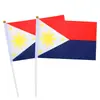 En Stock Filipinas 14x21cm Bandera de Poliéster Estampada con Serigrafía con Palo, Venta Directa del Fabricante, Bandera de Mano Transfronteriza