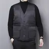 Chaleco casual de nuevo estilo para hombres de mediana edad, adecuado para primavera y otoño, cálido y grueso, ideal para pescar y deportes al aire libre