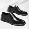 Zapatos de Cuero Oxford para Hombre Puntiagudos para Traje Cruzados Talla Grande Versión Europea Zapatos de Negocios Venta Directa de Fábrica Dropshipping