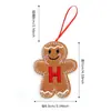 Colgante Decorativo de Hombre de Jengibre Nuevo Navideño Transfronterizo con 26 Letras Colgante para Árbol de Navidad Accesorios para Decoración de Escena Festiva