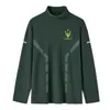 Sudadera de manga larga con cuello alto medio Derong Camiseta para hombre Otoño e Invierno Versátil Moderna Casual Sudadera con Chaqueta como Capa Base