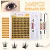 Venta Caliente Transfronteriza 120 Racimos de Pestañas Postizas Naturales Curvadas C 8-16 mm Injerto Segmentado DIY Pestañas Individuales Gruesas y Rizadas