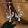 Europeu e Americano transfronteiriço AliExpress estilo étnico simples brinco argola gota d'água floral conjunto de acessórios turquesa atacado