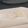 Pendientes coreanos de plata S925 con aguja S925 de Dongdaemun, pendientes distintivos para mujer, diseño nicho con sentido, pendientes de lazo, pendientes distintivos de celebridad de internet
