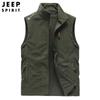 JEEP SPIRIT outono colete masculino quente de lã polar resistente ao frio gola alta colete justo masculino 2166