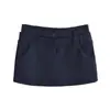 Falda de punto tipo culotte ajustada de cintura doble estilo americano para mujer, novedad de verano 2024, todo a juego, color especiado puro