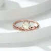 Anillo de gota de ópalo rosa blanco morado azul de moda cross-border wish Temperamento de mujer Anillo versátil para mujer