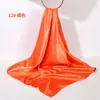 Pañuelo de Seda de Color Sólido de 90 cm, Pañuelo Cuadrado Grande de Color Único, Parasol de Seda Artificial, Pañuelo Cuadrado de Satén Brillante, Chal, Hecho a Medida