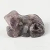 Sapo de Cristal Natural Rana de Jade Dongling Cristal Rosa Tallado de Animales Piedra Semipreciosa Artesanías Adornos de Jade