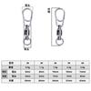 Girador de Rolamento de Alta Velocidade + Gancho Rápido Anel Duplo Girador para Jigging em Águas Profundas Conector de Isca para Jigging Acessórios de Pino para Pesca Marítima
