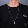 Collar de Acero de Titanio para Hombre, Colgante de Letra de Moda Hip-Hop, Cadena para Suéter Estilo Coreano, Collar Largo Estilo Lujo Ligero, Venta al por Mayor de Joyería