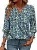 Amazon Transfronterizo Cuello en V Pequeña Abertura Manga Larga Top para Mujer Elástico Fruncido Puños con Volantes Holgado Casual Camiseta