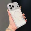 Nuevo Modelo Adecuado para Iphone17Promax Simple Transparente Apple 16Pro Funda Protectora Magnética de Airbag de Gama Alta