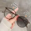 Óculos inteligentes de aro oval ultraleve com mudança de cor, óculos de leitura modernos e que rejuvenescem para mulheres, perfeitos para um look sem maquiagem, estilosos para manhãs cedo e óculos lisos versáteis