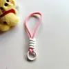 Cordão de Celular com Nó Colorido, Cordão Curto Trançado Criativo, Alça Destacável Anti-Perda para Capinha de Celular e Chaveiro, 12cm