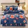 Juego de Cuatro Piezas de Vellón de Leche de Alto Peso Cálido Espeso Franela Coral Fleece Sábana Funda Nórdica Juego de Tres Piezas Ropa de Cama