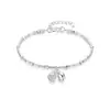 Pulseira Duas Vidas de Alegria para Mulheres Prata Esterlina S925 Conjunto Luxo Leve Nicho Pulseira de Cinco Flores Presente de Dia dos Namorados Aniversário para Namorada