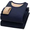 Traje de ropa interior térmica para hombre, traje para hombre, engrosado, forrado de vellón DEFA, verde caliente, para mediana edad, calcetines largos de invierno