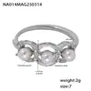Anillo misterioso de acero inoxidable con cuentas de circonita, apertura lateral, ajustable, no se decolora, joyería de lujo ligero para mujer, ventas directas de fábrica