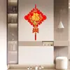[Wang Zheng] Entrada del Salón con la Palabra "Fu" para la Alegría de Mudarse a una Casa Nueva, Suministros Decorativos para una Casa Nueva, Nudo Chino de una Cara