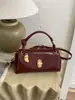 Bolso de Mano Casual y Sencillo Bolso Baguette para Mujer 2026 Primavera Nuevo Estilo Elegante Color Sólido Bolso de Hombro Cruzado