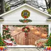 Decoración Navideña de Papá Noel para Puerta de Garaje Transfronteriza Banner de Tela de Fondo Impresión Digital Tapiz de Tela Colgante